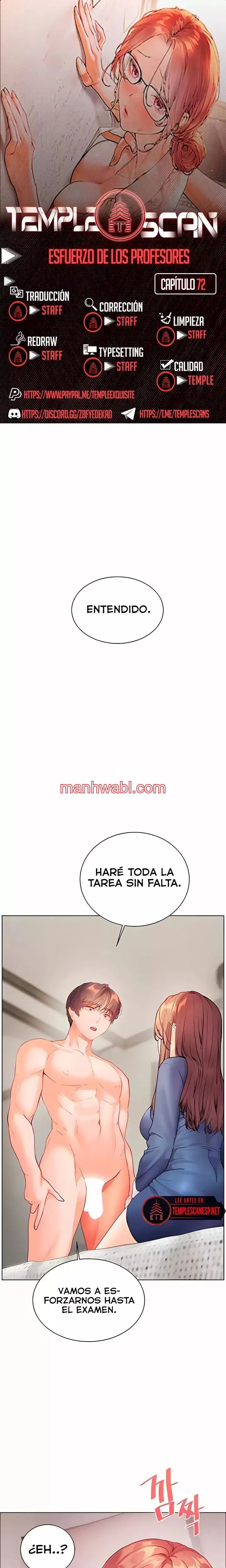 Esfuerzo De Los Profesores - Capítulo 72 manhwa