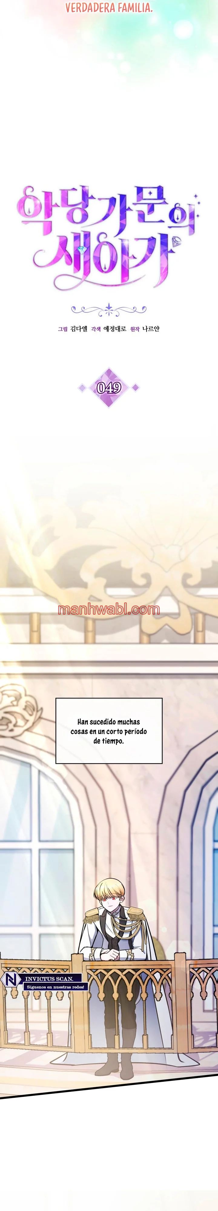 La nueva bebé de la familia villana - Capítulo 49 manhwa